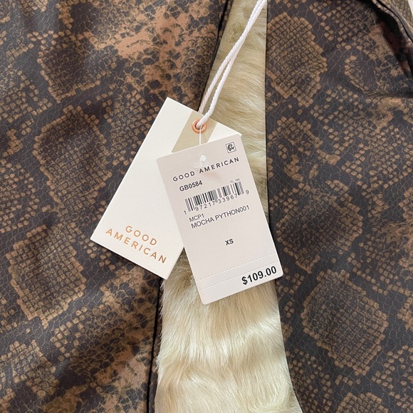 Good American Shine Python Scoop Neck Long Sleeve Bodysuit - Picture 14 of 14